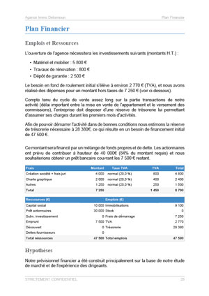 exemple business plan immobilier locatif