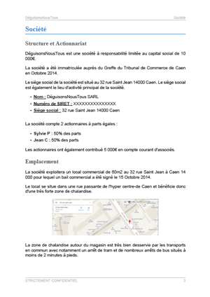 Modele De Business Plan De Magasin De Deguisements